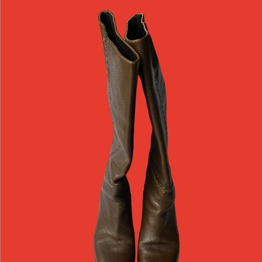 Tall Brown Fendi Boots Sz 37 - Picture 7 of 7